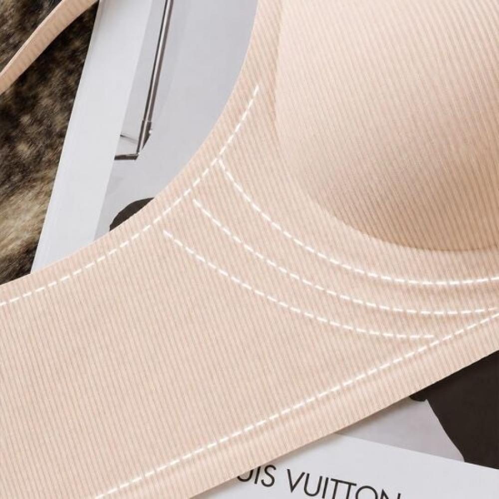 Navava Women S Comfortable Daily wireleSS SeamleSS Hook Bra Set 2p