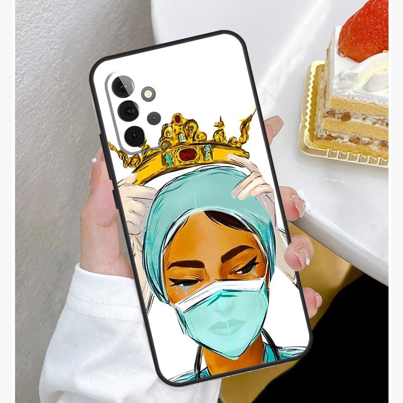 Cartoon Medicine Doctor Nurse Case For Samsung Galaxy A15 A25 A35 A55 A51 A71 A12 A32 A52 A13 A33 A53 A14 A34 A54 Cover