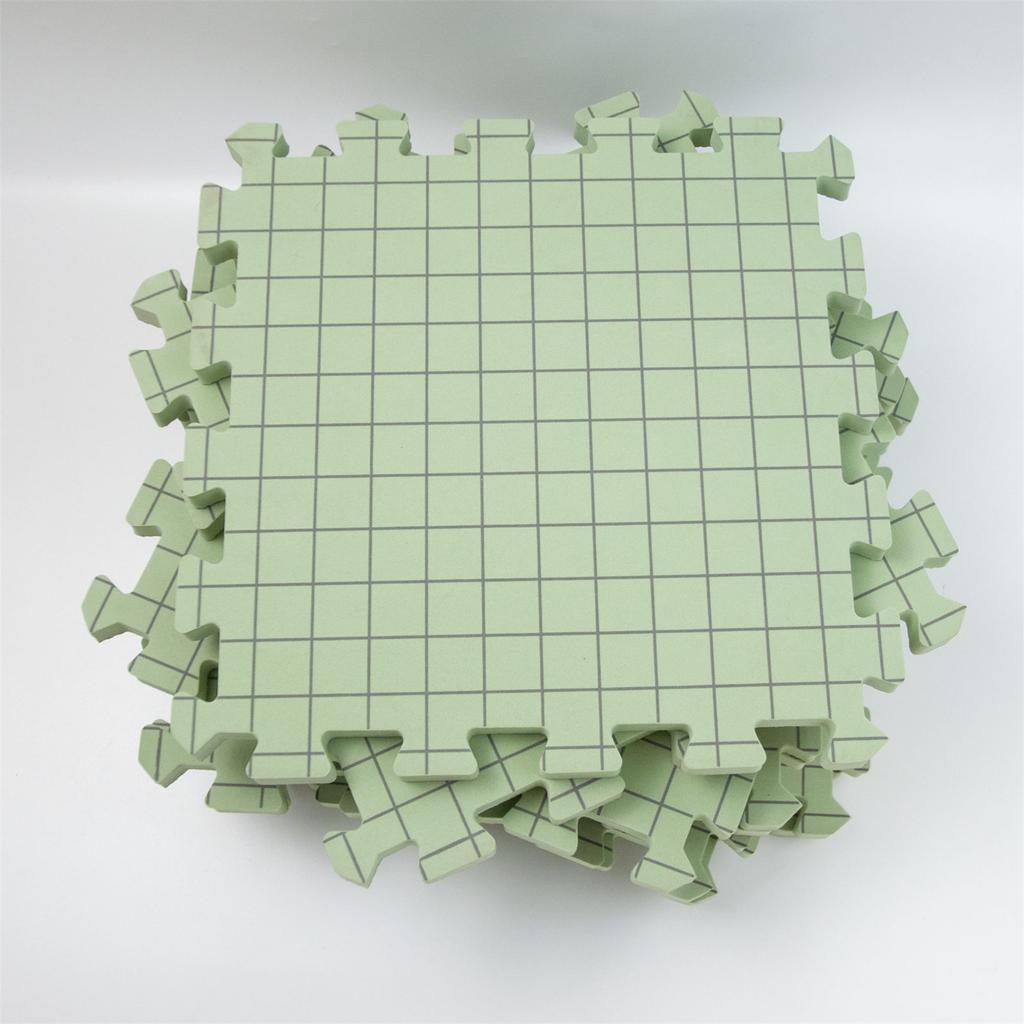 9Pcs 32x32cm Foam Knitting Blocking Mat Set with 100Pcs 38mm T Pin and Wood Needle Holder For Granny Square Making
