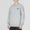 adidas Essentials Fleece Sweatshirt Medium Grey Heather/Black Men Streetwear H12221