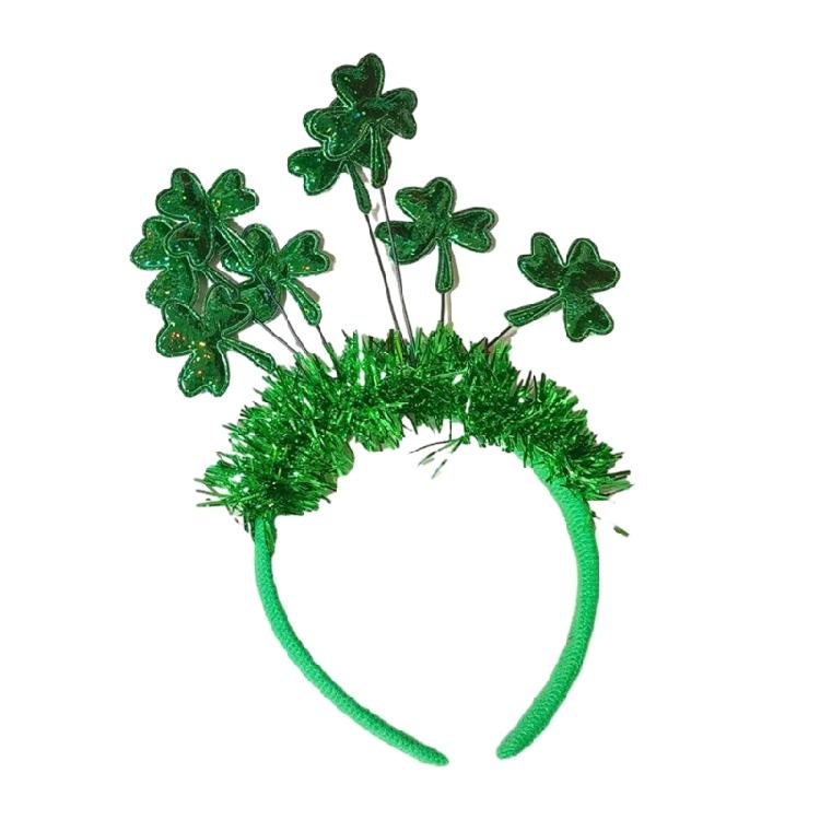 Christmas Party Headband Tinsel Three Leaves Hair Hoop for Adult Teens New Year