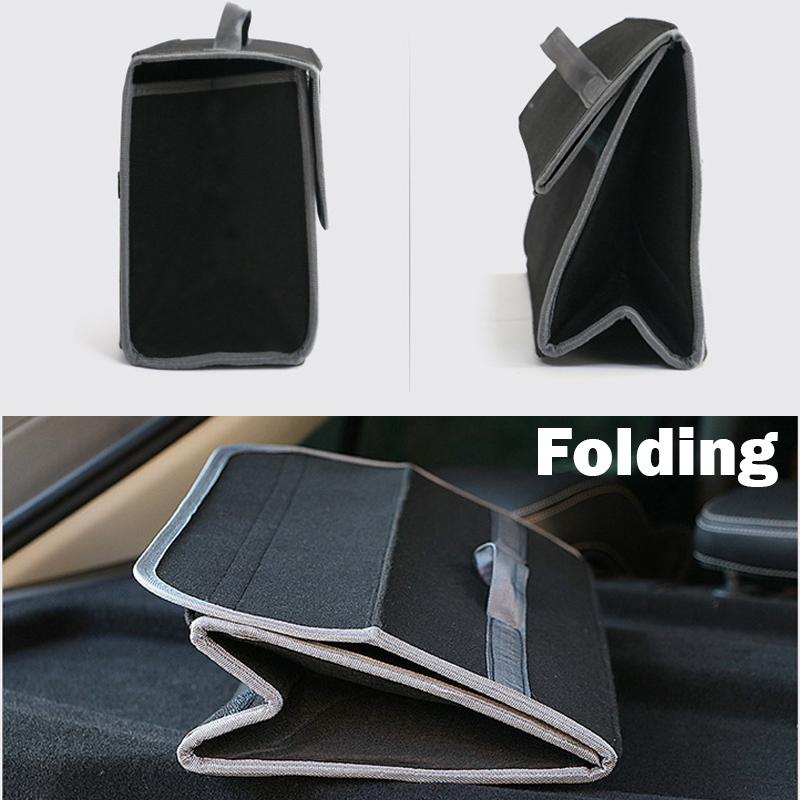 Sac de rangement pour coffre de voiture, sac de rangement en feutre de grande capacité pour outils de voiture, boîte de rangement pour articles divers, sac antidérapant et anti-poussière