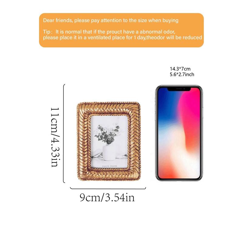 

Modern Minimalist Gold Weave Picture Frame Stylish Creativity Tabletop Display Frame for Photos and Artwork Home Decor