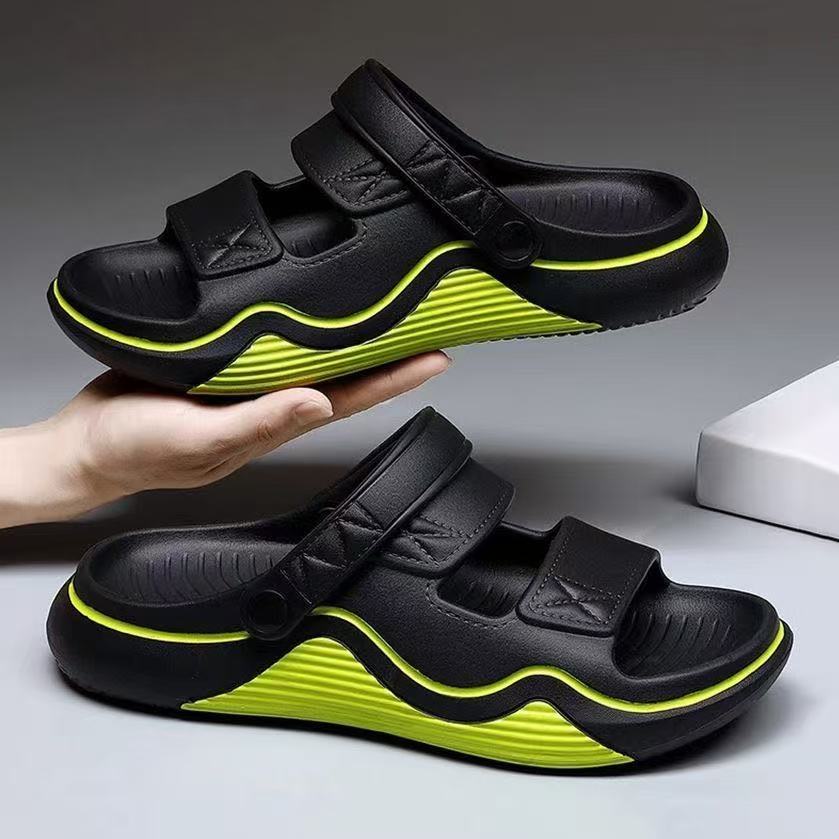 Pánské letní ležérní sandály s měkkou podrážkou, venkovní plážová obuv, vnitřní domácí pantofle, dva způsoby nošení, řidičská pánská obuv