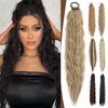 Water Wave Curly Long Ponytail Synthetic Wig Rubber Band Style Curly Ponytail Wig Suitable for Women's Daily Party Dance Wear