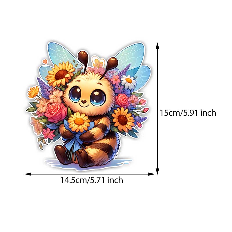 

Car Sticker Honey Bee Waterproof Vinyl Decals Auto Body Window Bumper Decor Motorcycle Helmet Stickers TM370 A-15cm Longest Side