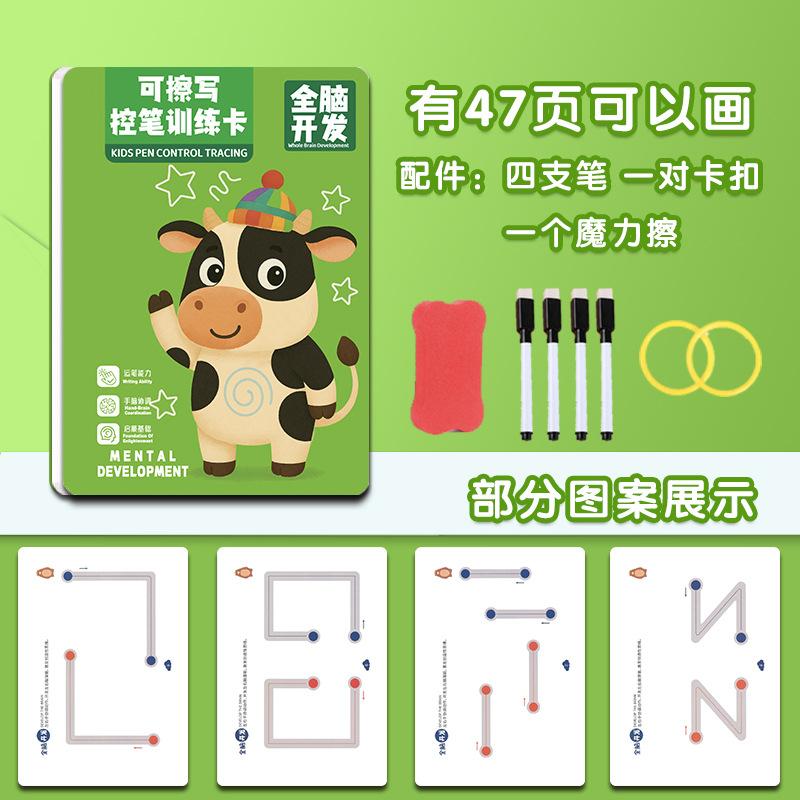 Magical Tracing Workbook Educational Montessori Books for Children Pen Control Training Reusable Calligraphy Copybook for Kids