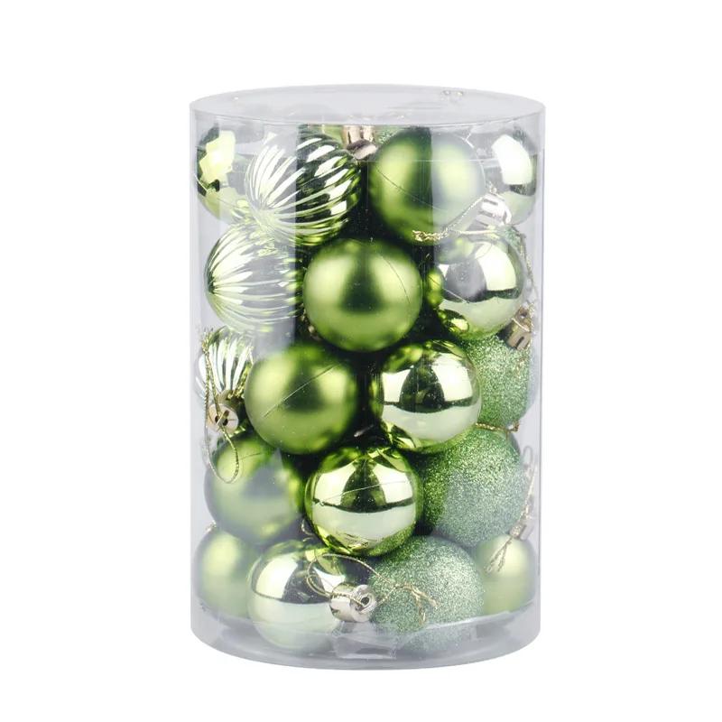 4CM Christmas Ball Box Set Available Lightweight Holiday Christmas Tree Ornament Decorations Christmas Decorations 34PCS/Box