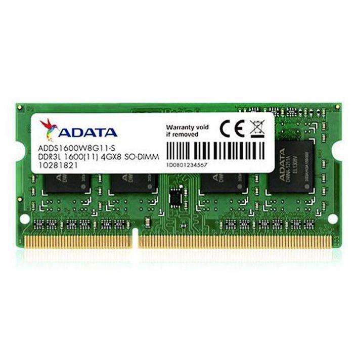 Mémoire ADATA 8 Go DDR3L 1600MHz (PC3-12800) CL11 SODIMM basse tension 1.35V