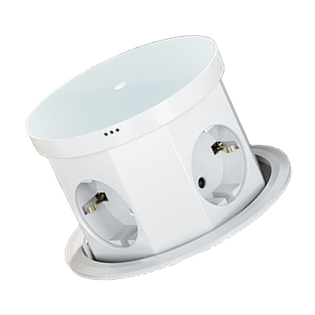 Lifting Socket Power Outlet Concealed Tabletops Retractable Hydraulic Damping Lifting Outlets with Cordless Charging