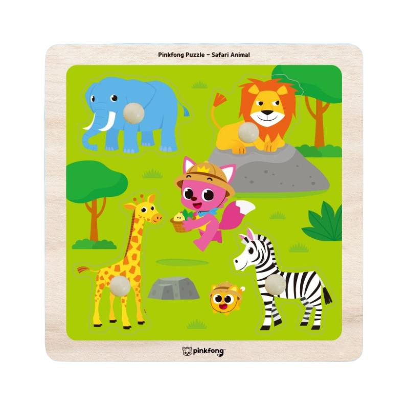 

KC-Certified – Pinkfong Wooden Peg Puzzle 4 pieces (Wild Animal / Insect) 3 Options #Wild Animal