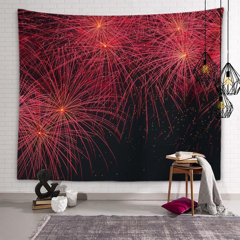 Beautiful Fireworks Tapestry Background Wall Art Tapestry Dormitory Room Beautiful Decoration Living Room Home Decoration