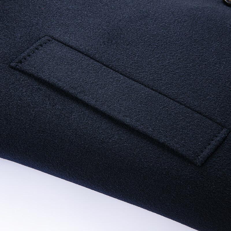 FAPAI Men's Business Cashmere Blend Wool Overcoat