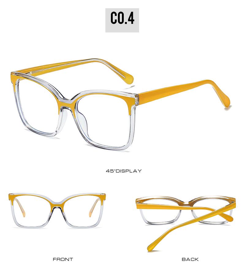 TR HD Cat Eye Blaulichtfilterbrille: Stilvoller europäischer und amerikanischer Farbblock-Trend