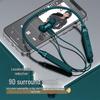 New Neck-Hanging Bluetooth Wireless Sports Earphones with In-ear Magnetic Silicone Design