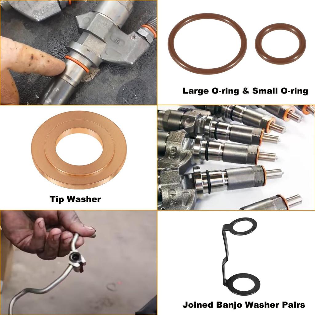 Fit For Duramax LB7 Diesel Fuel Injector tallation/Return Line Tall Kit, for Chevy GMC GM Duramax LB7 2001-2004