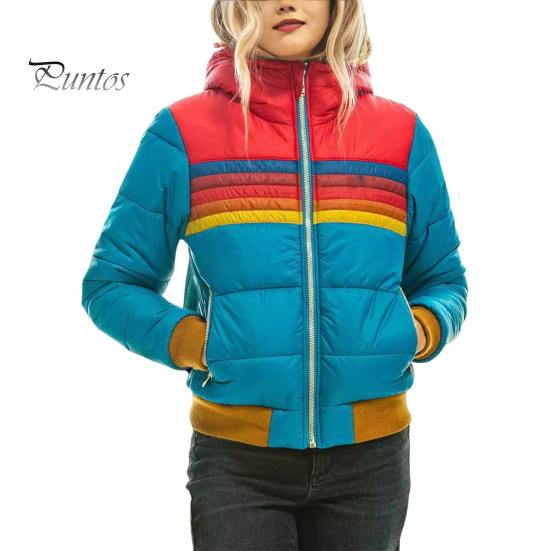 

Зимнее хлопковое пальто с карманами, застежка-молния Coloblock, капюшон, утепленный, ветрозащитный кардиган, короткая эластичная хлопковая куртка с манжетами и подолом L