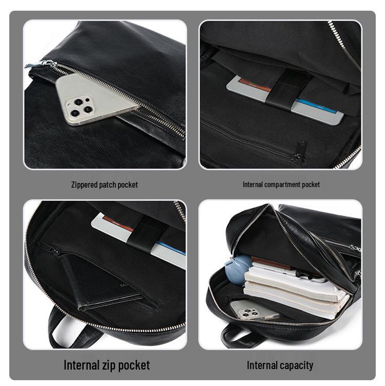 Men's Large-Capacity Laptop Backpack with Double Shoulder Straps