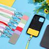 1Pc Phone Lanyard Adjustable Detachable Neck Cord Lanyard Strap Carabiner Compatible Pendant with Card for Mobile Key Fobs Colors