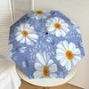 1pc White Daisy Flowers Automatic Umbrella Durable Iron Frame & Plastic Handle, Gift for Men & Women, Sturdy Construction yy250905195