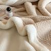 Solid Warmth Jacquard Autumn Winter Blanket Thickened Warm Multi-functional Sofa Blankets Skin Friendly Comfortable Nap Blanket