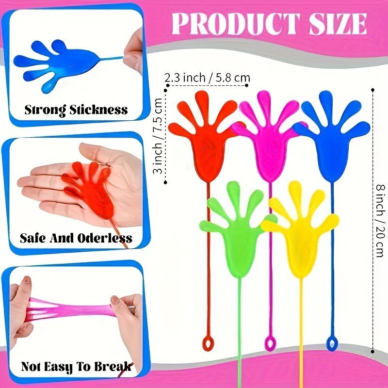 10-30pcs Funny Sticky Hands Toy For Kids Colorful Palm Elastic Sticky Toys Squishy Stress Relief Toys Novelty Gift Party Favors