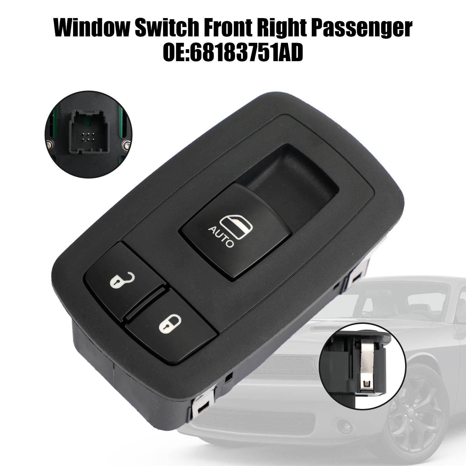 

Window Switch Front Right Passenger 68183751AD for Dodge Challenger 2015-2021