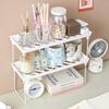 Kitchen and Bedroom Storage Rack 2 Pack 13.8 Inch X 5.5 Inch X 6 Inch White Glass Shelf Place Cups Tissue Seasoning and Other I