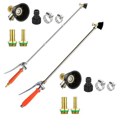 Comfortable Grip Adjustable Nozzle Brass Barb Metal Sprayer Wand