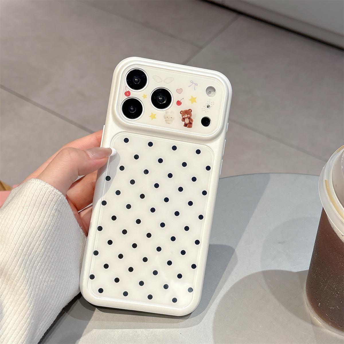 

Large Window Polka Dot Anti-Drop Case for iPhone 15/17/16 PROMAX iPhone 15