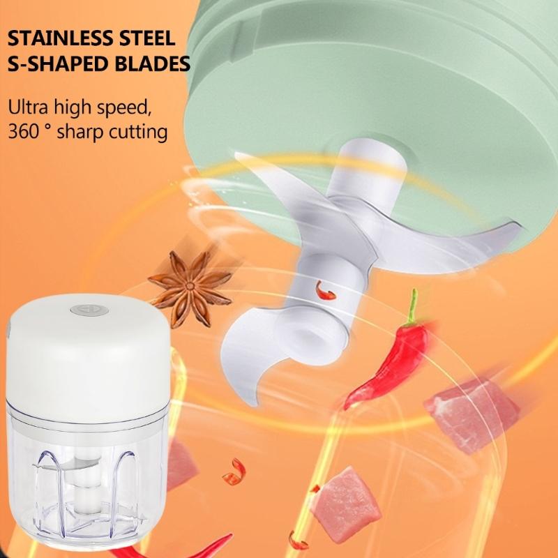 Efficient Electric Food Chopper Vegetable Grinder Household Garlic Press Mashers Quick and Convenient Cooking Aid