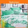 Versatile And Stylish Tropical Leaf Quilt Cover Doona Cover Duvet Cover Bedding Set In Green