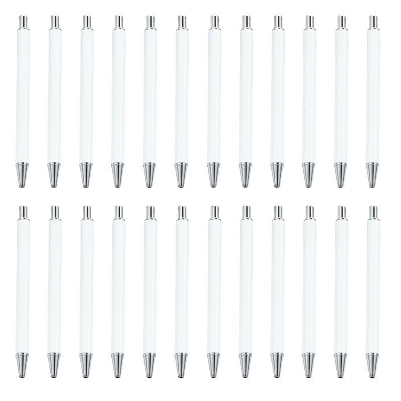 10/20Pcs Heat Transfer Retractable Ballpoint Pen with Shrink Films Sublimation Pen Blank for Full Printing Ballpoint Pen