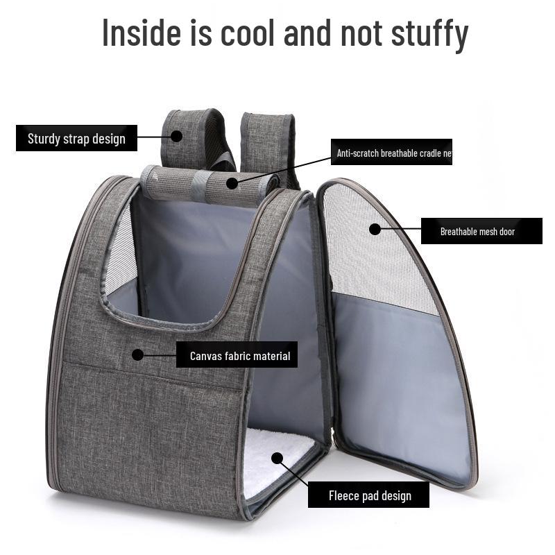 Car Carrier for Cat Cage with Sunroof & Pet Backpack for Dogs