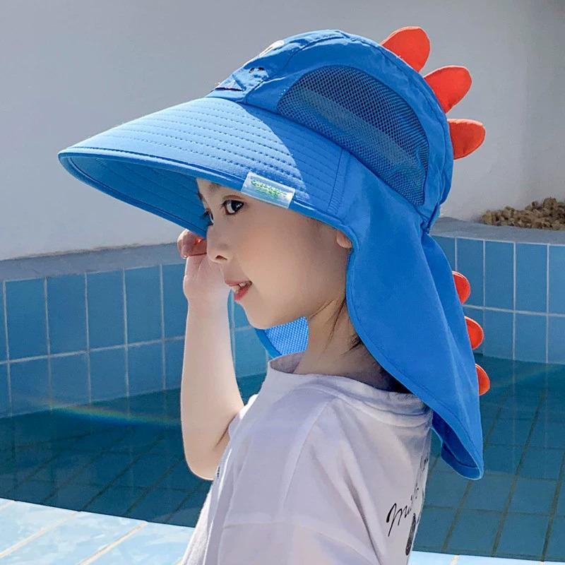 Kids' UV Protection Wide Brim Sun Hat - Breathable Summer Bucket Hat for Boys & Girls