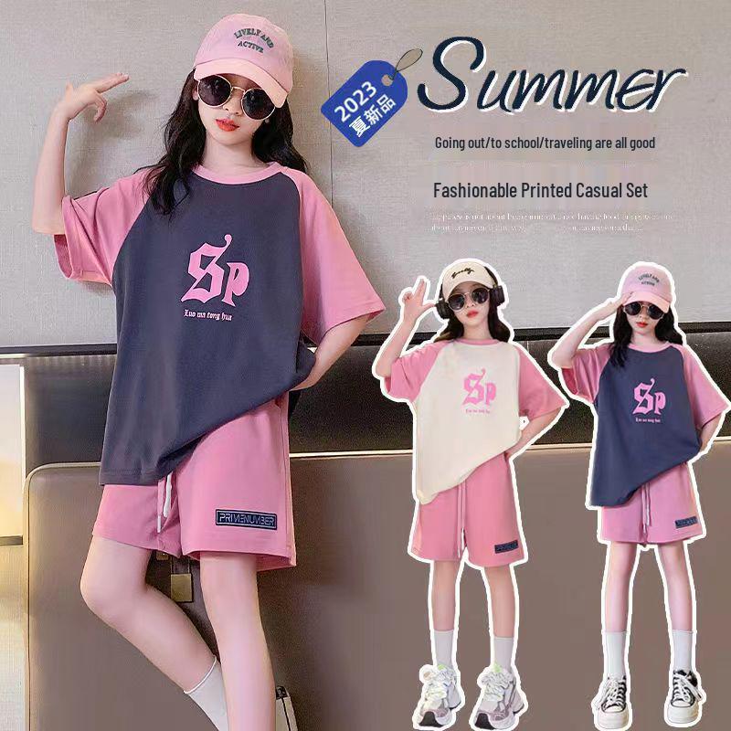 

Girls Fashionable Summer Streetwear Set 130 (Height 1.15-1.25m)