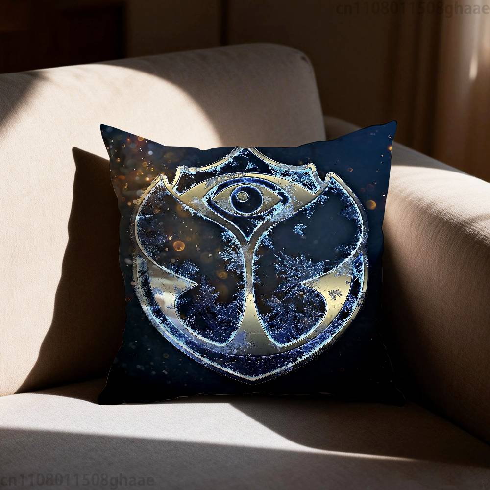 Tomorrowland Pillow Case Antidustmite Pillowcase Invisible zipper silky short plush Sofa cushion cover