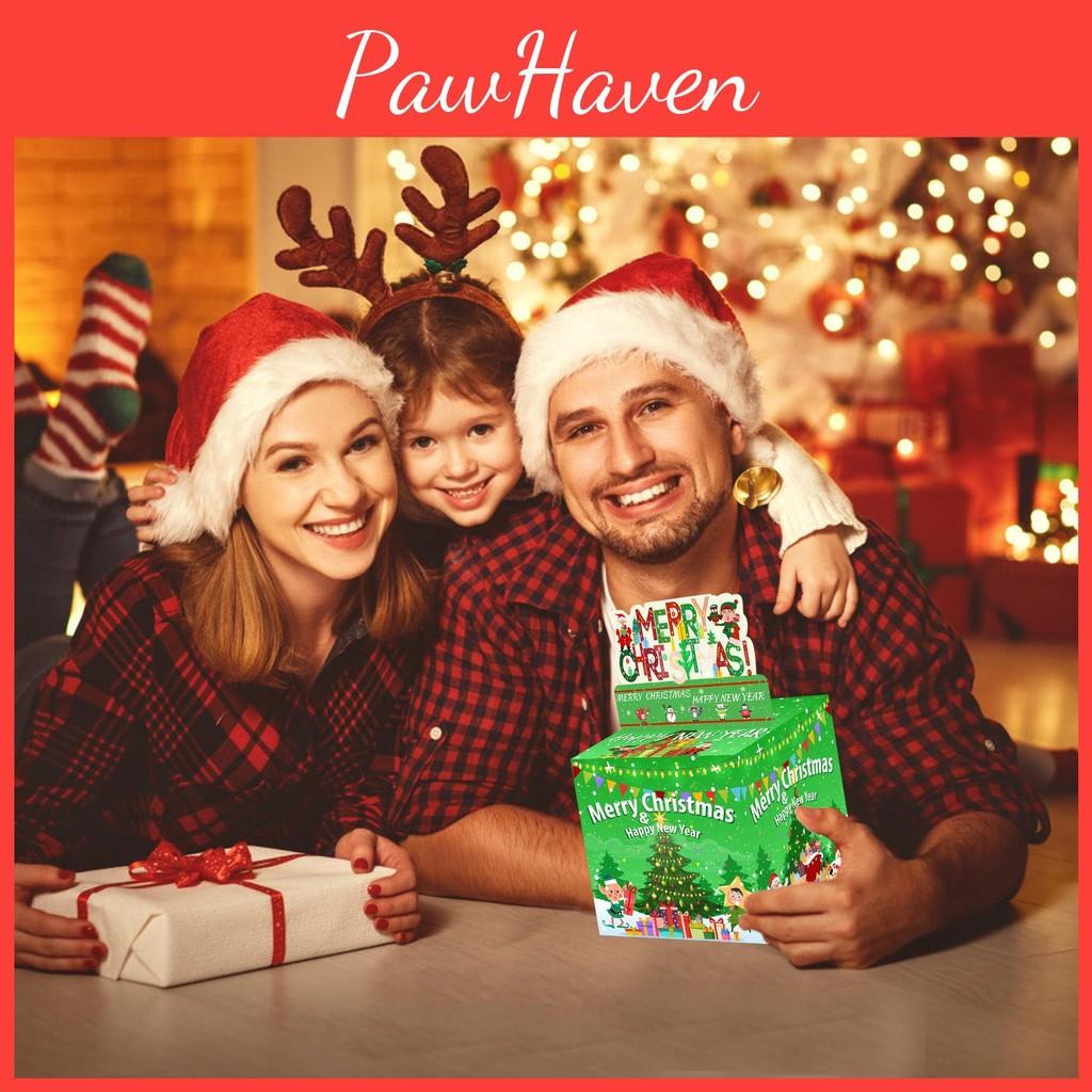 Тематическая вечеринка Рождественская подарочная коробка Дизайн дерева с зеленым градиентом Праздники