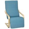 Living Room Armchair with Adjustable Footrest Armchair Upholstered In Synthetic Linen for Office Bedroom 66.5x94x100cm Blue