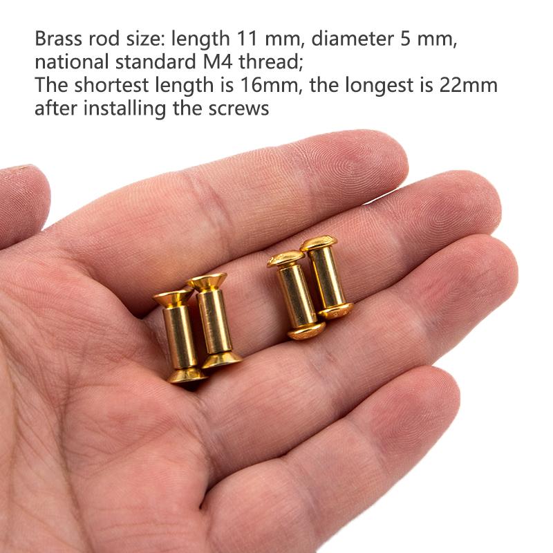 

5шт латунь винт заклепка ручка блокировка diy нож материал пластины крепежные винты