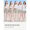 BETU Women's High-Waist A-Line Cotton Mini Skirt