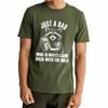 Tshirts For Unisex Workout Unisex Oneck Tshirt Streetwear Just A Dad Who Always Came Back With The Milk Stylish Teenagers Tee Shirt