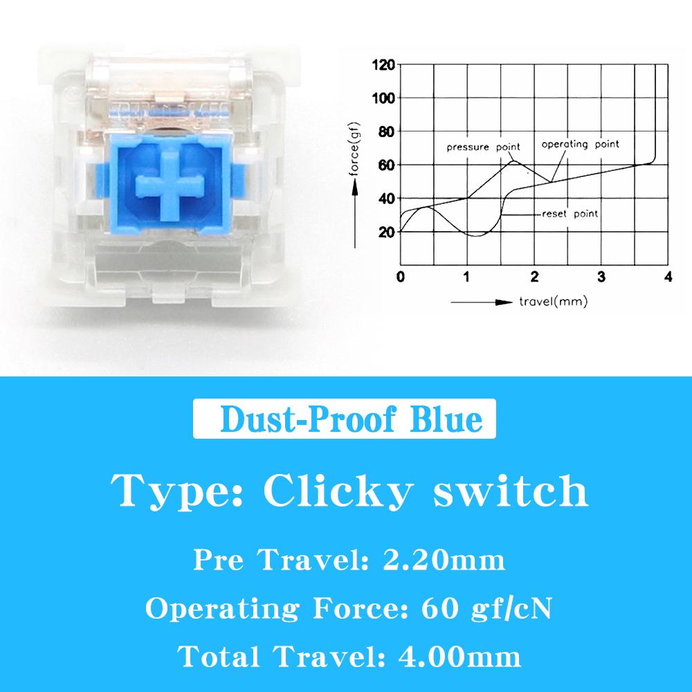 Outemu Switch for Keyboard 3Pin Linear Tactile Clicky Silent Switches for Mechanical Keyboards Gray White Red Blue Gaming Switch