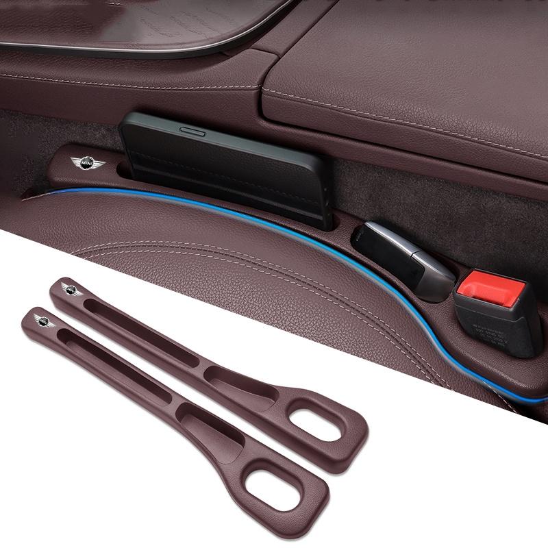 AAAPN1 Car Logo Seat Gap Plug Strip Side Seam Filler Leak Proof Accessory For BMW MINI Cooper One S Countryman Clubman JCW R50 R55 R56