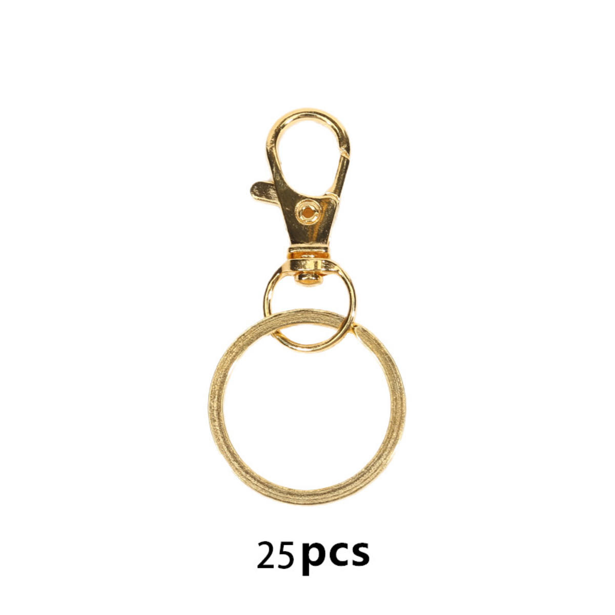 

Набор из 25 поворотных застежек, карабины для шнурка с кольцами для ключей, крючки-клипсы для брелока для изготовления ювелирных изделий своими руками, ожерелий, браслетов, принадлежности для рукоделия золотой