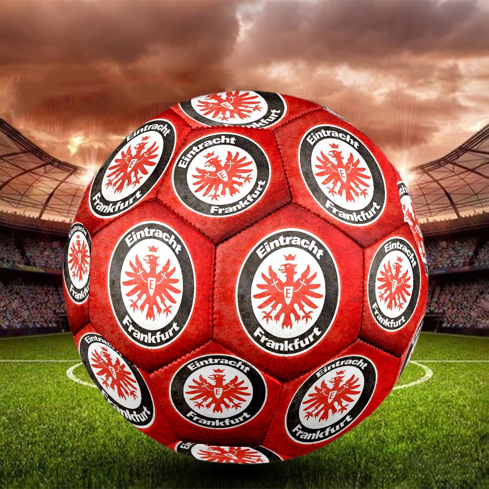 Eintracht Frankfurt logo size5 Soccer Ball, colorful, suitable for all ages, machine-stitched, PVC material, competition grade,durable and high bounce