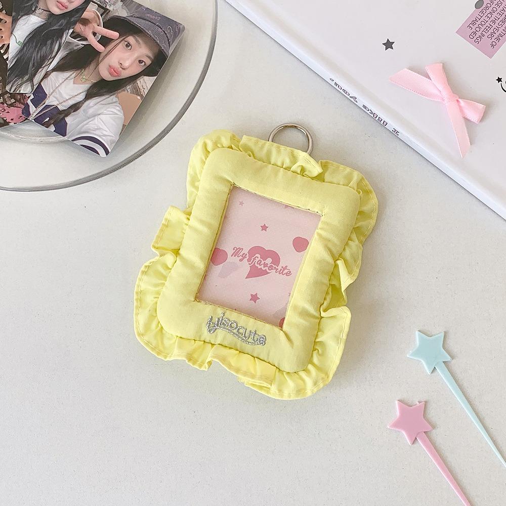 Portable Fabric Pillow Photo Holde Bag Pendant Photo Storage Picture Frames Photo Card Sleeves