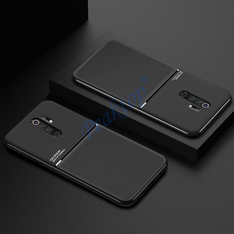 Custodia con Cornice in Morbido Silicone PU Opaco per OPPO A5 A9 2020 Custodia di Lusso su per OPPO A 5 A 9 2020 Supporto per Auto Cover Posteriore Magnetica Guscio