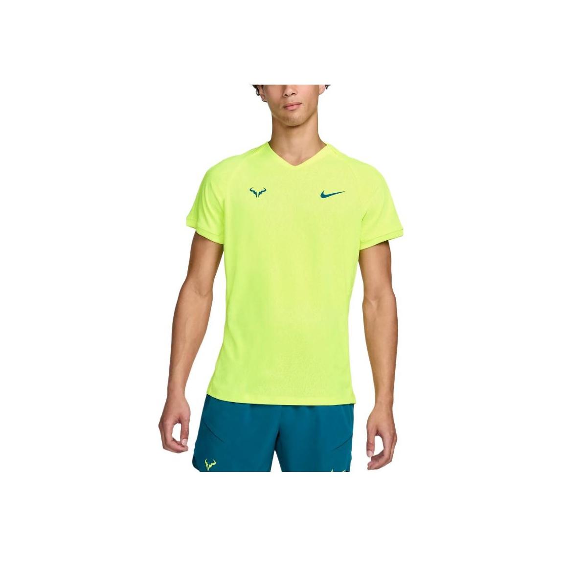 

Nike ACG Dri-Fit Adv Short-Sleeve Tennis Top Fashion Comfortable Soft Pullover Men tops Fluorescent-Yellow FD5409-702 L