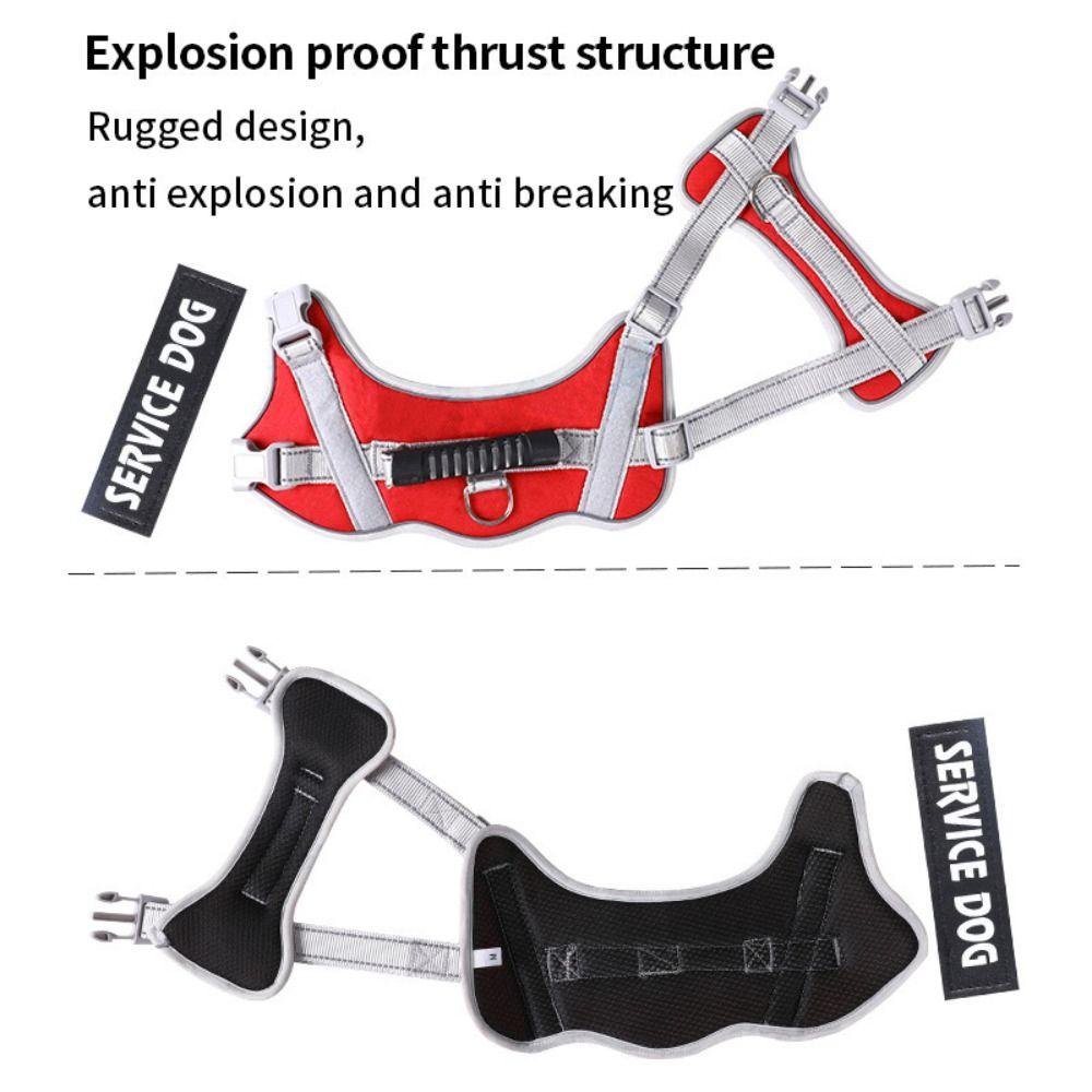 Leash Set Adjustable Harness Adjustable Reflective Vest Harness Service Dog Harness All Breeds